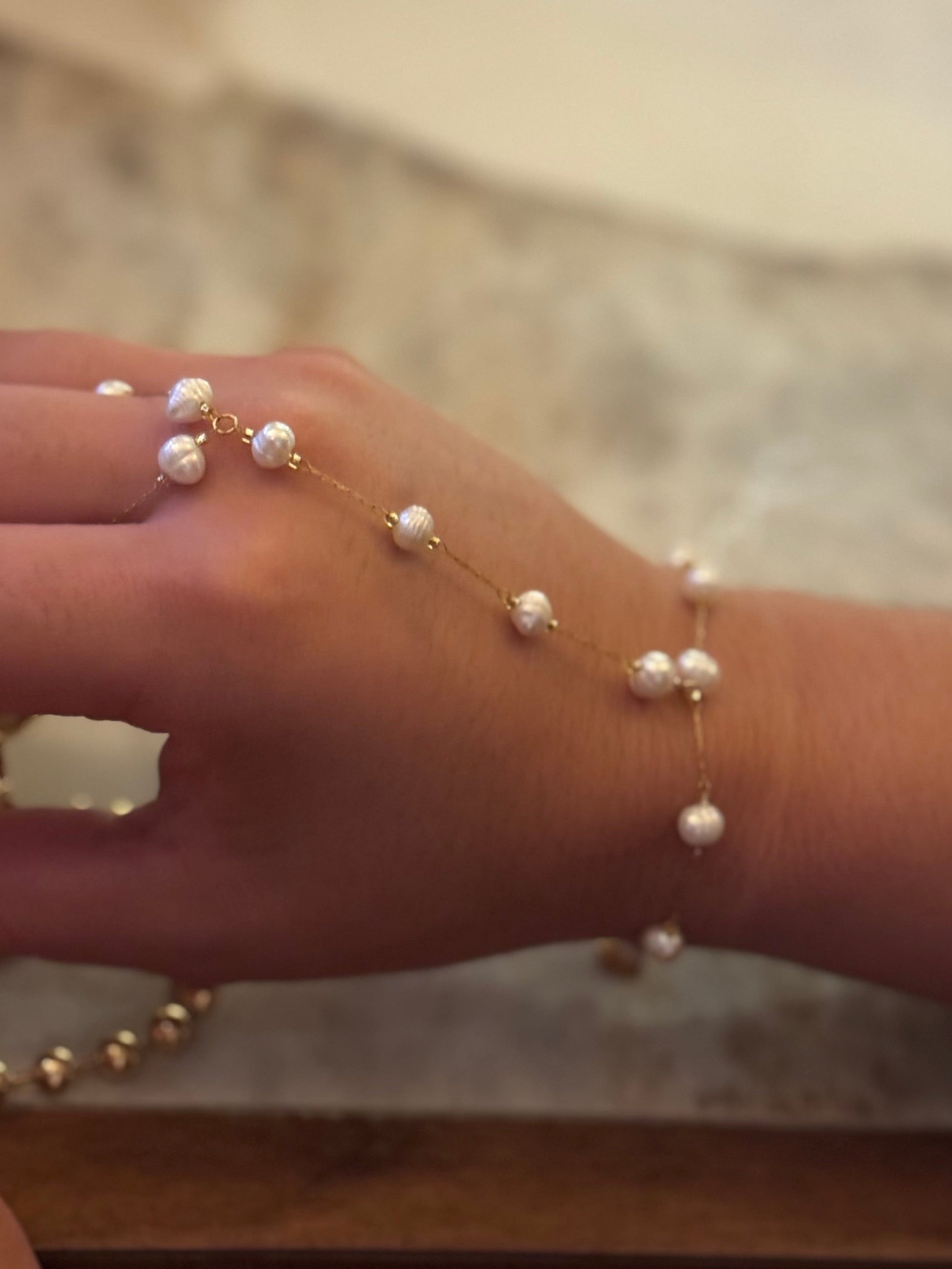 Perlas ring bracelet